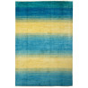 Tappeto Shayan Pakistan Astratto Blu Giallo 199x292 Cm