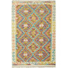Tappeto Kilim Afghanistan Geometrico Multicolore Vivace 103x