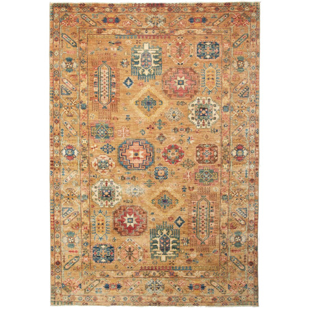 Tappeto Tribal Pakistan Astratto Oro Ocra 167x243 cm