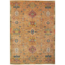 Tappeto Tribal Pakistan Astratto Ocra Rosso 170x240 cm