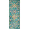Tappeto Tribal Pakistan Medaglione Turchese Verde Acqua 78x2