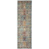 Tappeto Tribal Pakistan Astratto Blu-grigio Terracotta 80x27