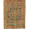 Tappeto Mamlouk Pakistan Geometrico Bronzo Dorato Blu 148x20