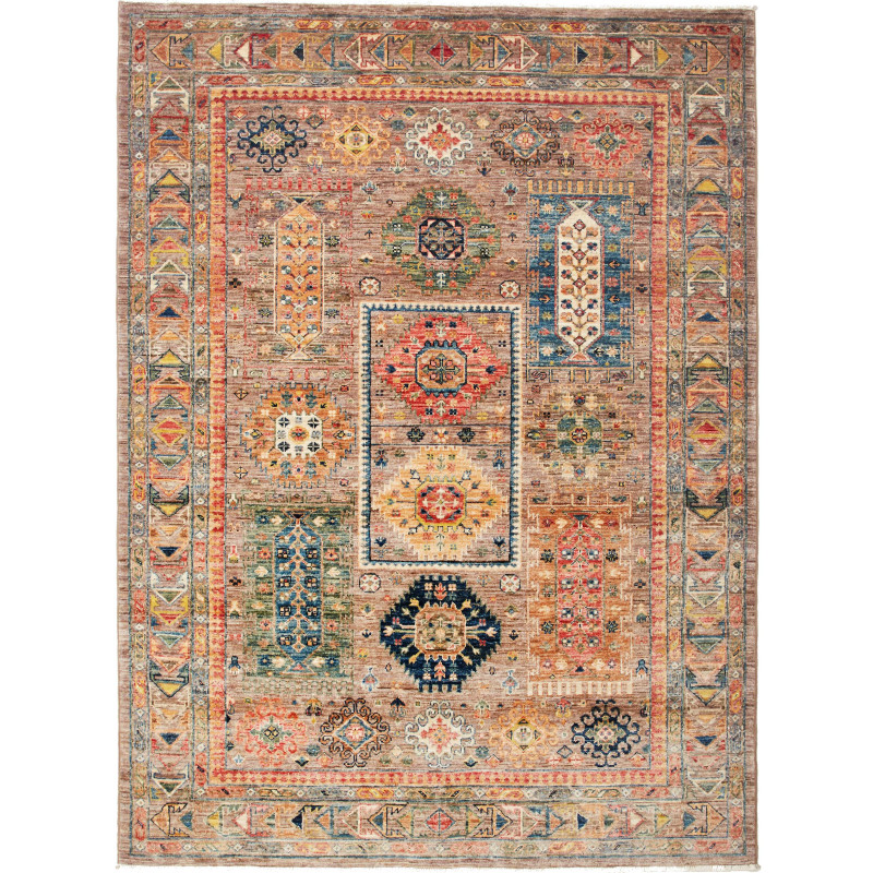 Tappeto Tribal Pakistan Tribale Multicolore Marrone 150x200