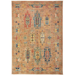Tappeto Tribal Pakistan Geometrico Terracotta Blu 166x245 Cm