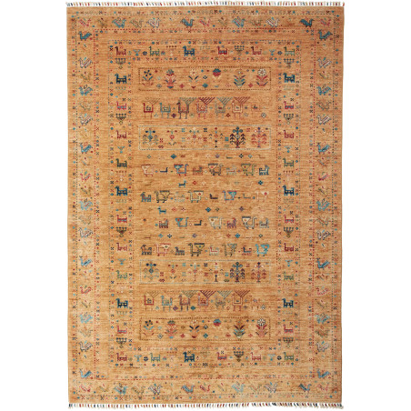 Tappeto Rubin Pakistan Astratto Oro Multicolore 168x243 Cm