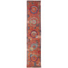 Tappeto Mamlouk Pakistan Geometrico Arancione Blu 86x402 cm