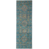 Tappeto Mamlouk Pakistan Geometrico Blu Petrolio Ocra 80x245