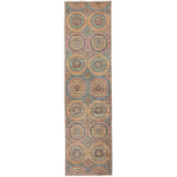 Tappeto Mamlouk Pakistan Geometrico Multicolore 79x294 cm