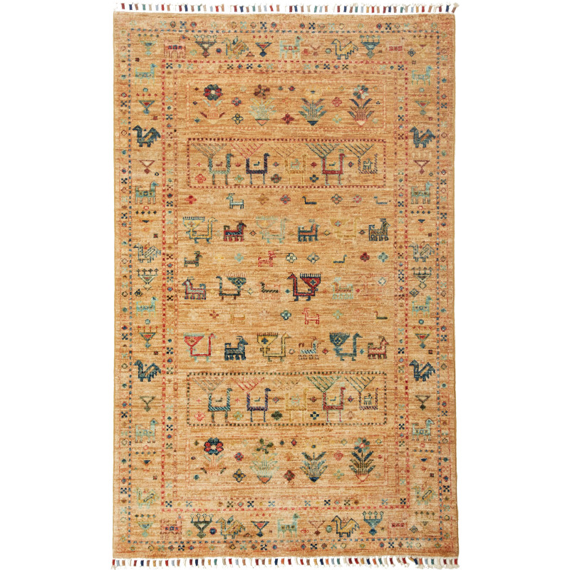 Tappeto Rubin Pakistan Geometrico Zafferano Multicolore 99x1