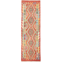 Tappeto Kilim Afghanistan Geometrico Rosso Multicolore Vivac