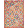 Tappeto Kilim Afghanistan Geometrico Rosso Vivace 207x293 Cm