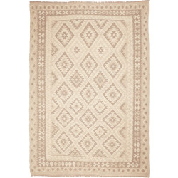 Tappeto Kilim Afghanistan Geometrico Beige Tortora 203x292 C