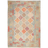 Tappeto Kilim Afghanistan Geometrico Blu Multicolore 200x286