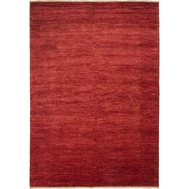 Tappeto Shayan Pakistan Astratto Rosso Intenso 154x201 Cm