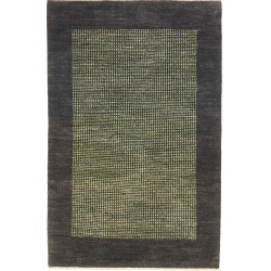 Tappeto Shayan Pakistan Geometrico Grigio Antracite Verde 15