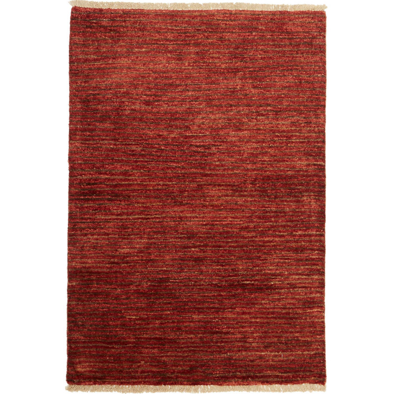 Tappeto Shayan Pakistan Tinta Unita Rosso Mattone Scuro 90x1