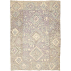 Tappeto Kilim Afghanistan Geometrico Lavanda Azzurro 172x243