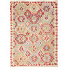 Tappeto Kilim Afghanistan Geometrico Multicolore Vivace 173x