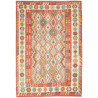Tappeto Kilim Afghanistan Astratto Rosso Beige 205x297 Cm