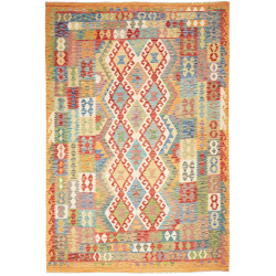Tappeto Kilim Afghanistan Astratto Multicolore Brillante 200