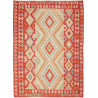 Tappeto Kilim Afghanistan Geometrico Rosso Azzurro 177x245 C