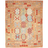 Tappeto Kilim Afghanistan Geometrico Arancione Azzurro 188x2