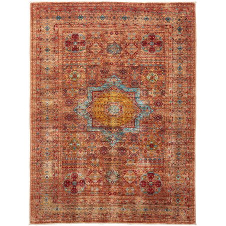 Tappeto Mamlouk Pakistan Geometrico Terracotta Rosso 126x172