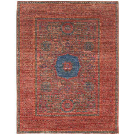 Tappeto Mamlouk Pakistan Floreale Terracotta Rosso Ruggine 1