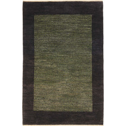 Tappeto Shayan Pakistan Astratto Marrone Verde Chiaro 123x19