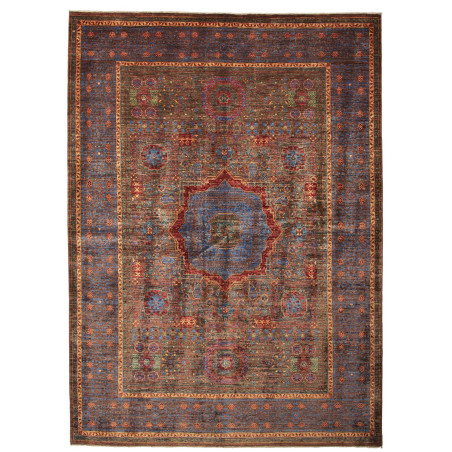 Tappeto Mamlouk Pakistan Medaglione Blu Indaco Marrone 175x2