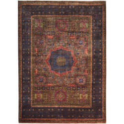 Tappeto Mamlouk Pakistan Medaglione Multicolore Blu Notte 16