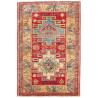Tappeto Kazak Fine Pakistan Astratto Rosso Azzurro 63x97 Cm