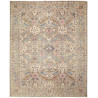 Tappeto Malka Pakistan Medaglione Grigio Rosa 247x307 Cm