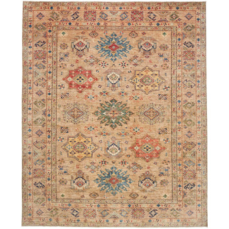 Tappeto Kazak Fine Pakistan Astratto Beige Policromo 251x307