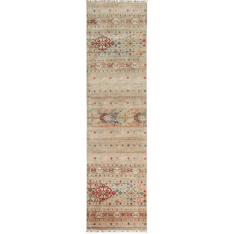 Tappeto Rubin Pakistan Astratto Beige Rosso 79x294 Cm