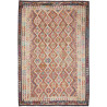 Tappeto Kilim Afghanistan Geometrico Multicolore Terracotta