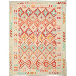 Tappeto Kilim Afghanistan Astratto Azzurro Corallo 156x197 C