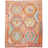 Tappeto Kilim Afghanistan Geometrico Arancio Multicolore 153