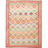 Tappeto Kilim Afghanistan Geometrico Multicolore Rosso 158x2