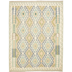 Tappeto Kilim Afghanistan Geometrico Azzurro Beige 154x199 C