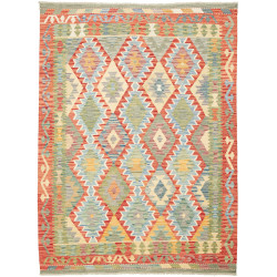 Tappeto Kilim Afghanistan Astratto Multicolore Brillante 159