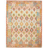 Tappeto Kilim Afghanistan Geometrico Crema Multicolore 154x2