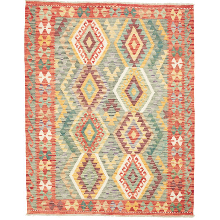 Tappeto Kilim Afghanistan Geometrico Multicolore Caldo 158x1