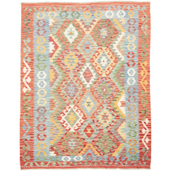 Tappeto Kilim Afghanistan Geometrico Multicolore Azzurro 158