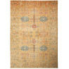Tappeto Kazak Fine Pakistan Geometrico Ocra Blu 251x356 Cm