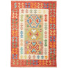 Tappeto Kilim Afghanistan Tribale Terracotta Crema 100x142 C