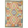 Tappeto Kilim Afghanistan Astratto Multicolore Pastello Verd