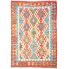 Tappeto Kilim Afghanistan Astratto Multicolore Vivace 106x15