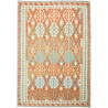 Tappeto Kilim Afghanistan Astratto Arancio Verde Acqua 164x2